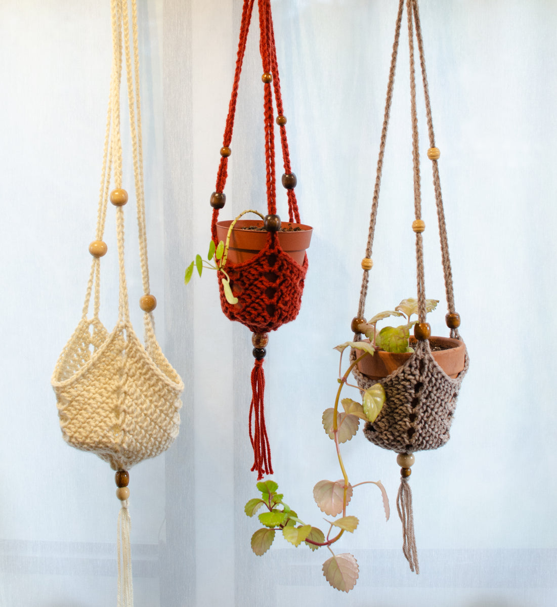 plant hanger yarn Crochet Plant Hanger, PDF written pattern only – illjay