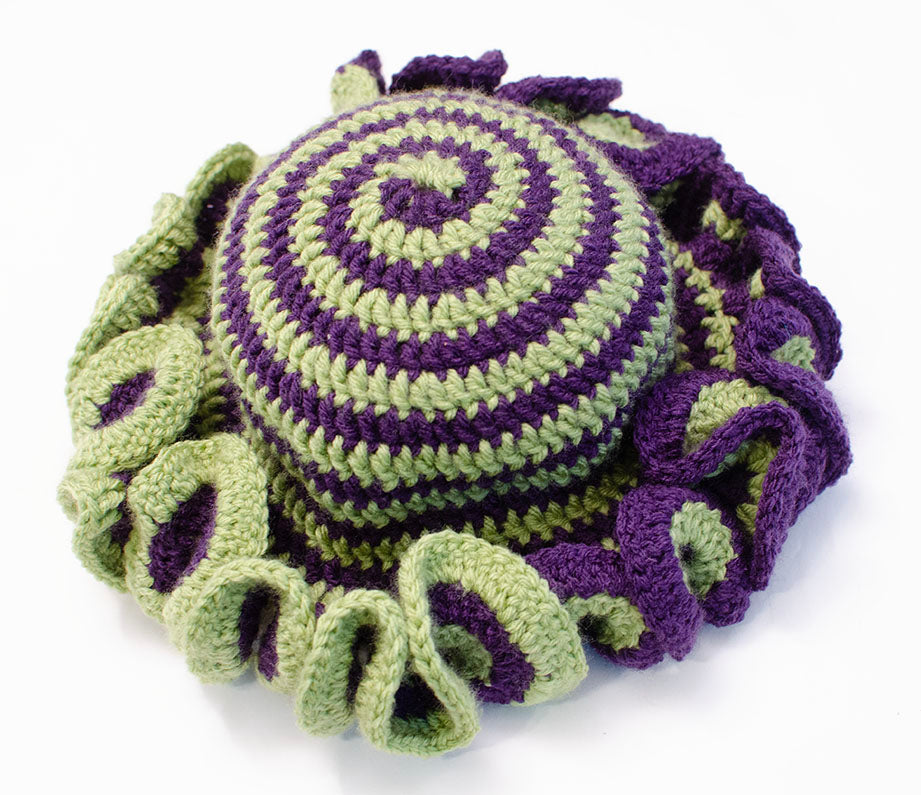 Spiral Ruffle Crochet Hat, PDF Written Pattern Only – illjay display picture 3