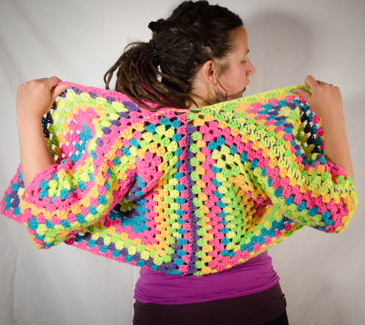 Neon Blacklight Crochet Cardigan – illjay