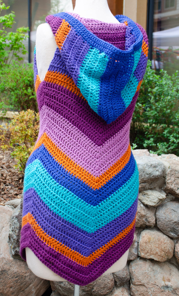 Crochet shop hooded vest