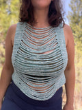 Venus Top in blue/green heather