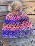 Alpine Beanie in Purple Sunset
