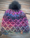 Alpine Beanie in Midnight Rainbow