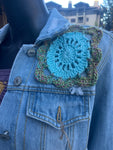 Upcycled Denim and Crochet Jacket