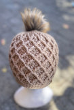 Alpine Beanie in Almond tones