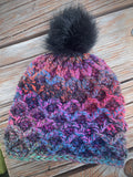 Alpine Beanie in Midnight Rainbow