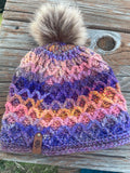 Alpine Beanie in Purple Sunset