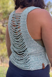 Venus Top in blue/green heather