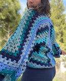 Lace-Up Hexagon Cardigan