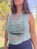 Venus Top in blue/green heather