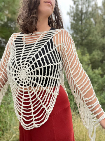 Spider Web Top, PDF file written pattern