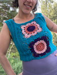 Flower Power Top in Turquoise