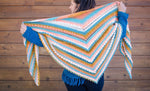 The Sunrise Shawl, Crochet triangle Shawl/Scarf