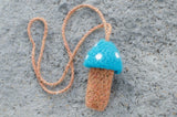 crochet mushroom pouch