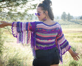 purple crochet top