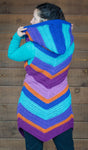 Chevron Hooded Crochet Vest