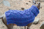 Indigo Knit Dog Sweater