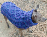Indigo Knit Dog Sweater