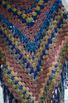 Crochet Poncho with Fringe, Granny Square