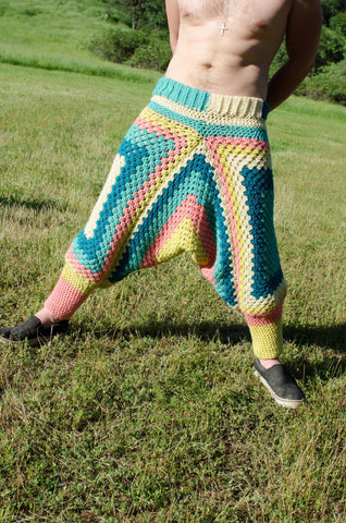 Crochet Harem Pants, Pastel Granny Squares – illjay