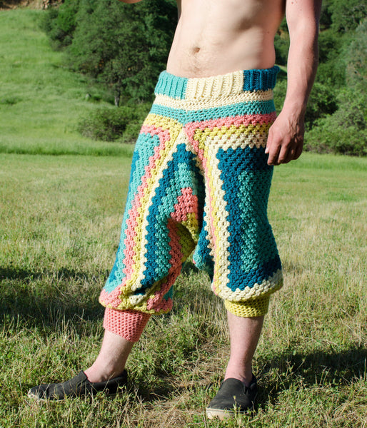 Crochet Harem Pants, Pastel Granny Squares – illjay