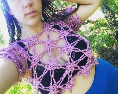 crochet mesh top